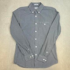 Calvin Klein men s Slim Fit Checkered long sleeve size S sku A-8-LRS