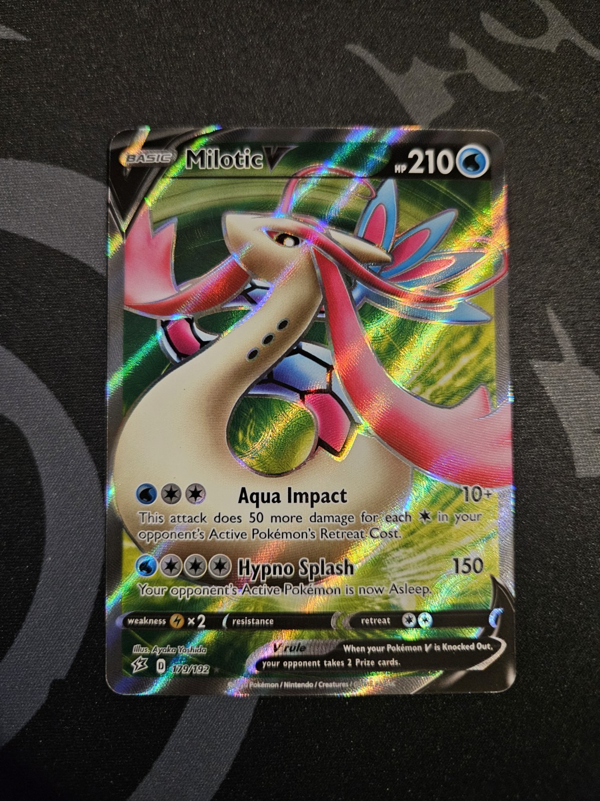 Milotic V (Full Art) 179/192 Swsh02: Rebel Clash Holo NM