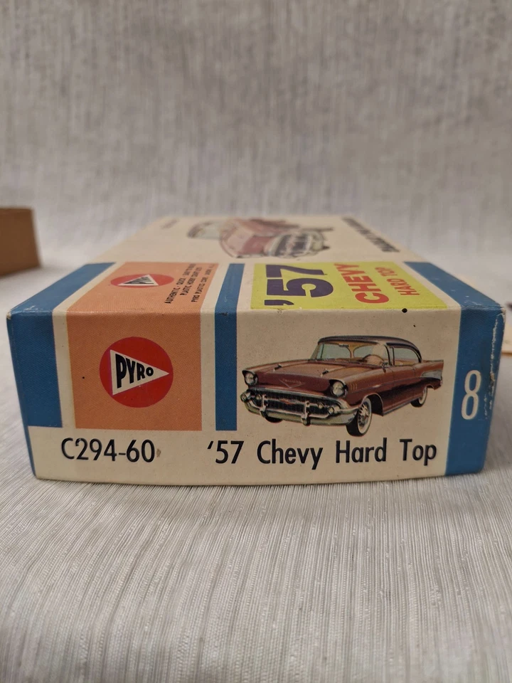 Vintage Pyro 1957 Chevy HArd Top Model 1/32 Scale in Original Box Assembled - Image 3 of 4