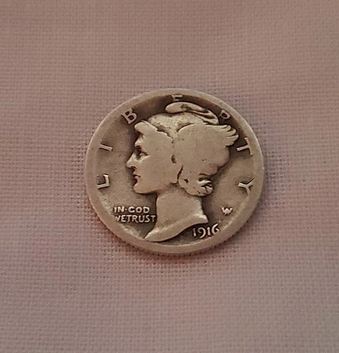 Circulated U.S. 90% Silver 1916-S MERCURY DIME*Good Album-Filler*