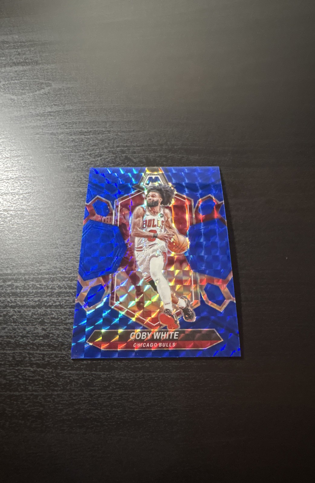 2023-24 Panini Mosaic - Coby White #106 Blue Mosaic Prizm /199