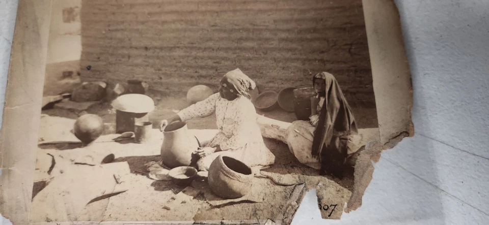 3907 Pima Pottery Making Native American Indian #6 Edward Curtis ¿Original? Foto 3 de 4