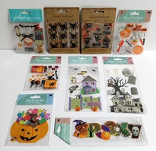 Scrapbooking Sticker Lot of 9 Packages Halloween Candy Spiders Dimensional