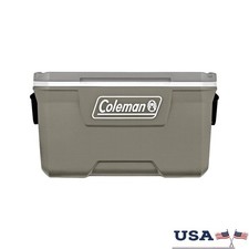 70QT Hard Cooler Keeps Ice 5 Days Swing-Up Handles Cup Holders Have-A-Seat Lid