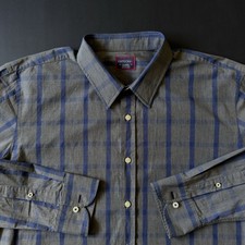 UNTUCKit Shirt Men s XL Gray Blue Plaid L/S Button Down