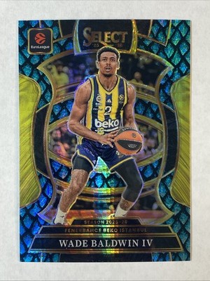 WADE BALDWIN IV 2025-26 Panini Select EuroLeague #72 DRAGON SCALE Prizm #6/8