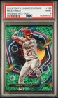 2023 Topps Cosmic Chrome #129 Mike Trout Green Space Dust Refractor PSA 9