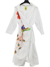 Stella Jean Wrap Maxi Dress UK10 in White
