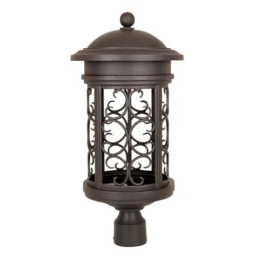  31136-ORB Ellington-DS Outdoor Post Lantern Light, 23in H, Oil Rubbed Bronze  - Picture 2 of 2