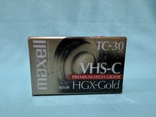 Maxwell VHS-C TC-30 HGX-GoldPremium High Grade Video Tape NewSealed