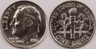 United States 1987 P 10 Cents Roosevelt Dime KM#195a Clad Torch Olive Oak Branch