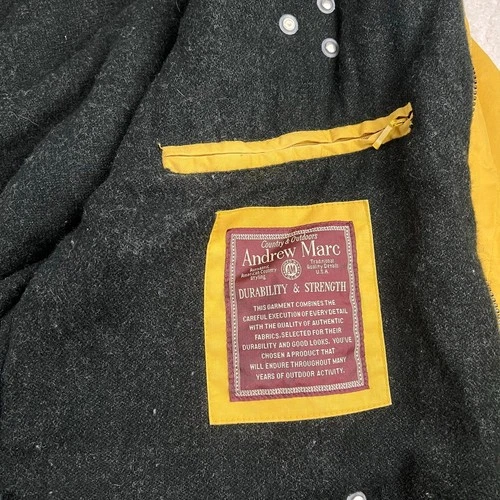 Andrew Marc Country & Outdoor Yellow Fireman Clasp Coat jacket Size Medium Men's image 11