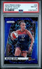 2024 Panini Prizm WNBA Celeste Taylor #48 Blue Velocity Prizm RC PSA 8