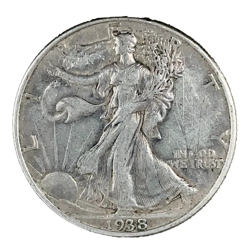 1938 Walking Liberty Half Dollar 50c XF-AU 90% Silver U.S Coin #10