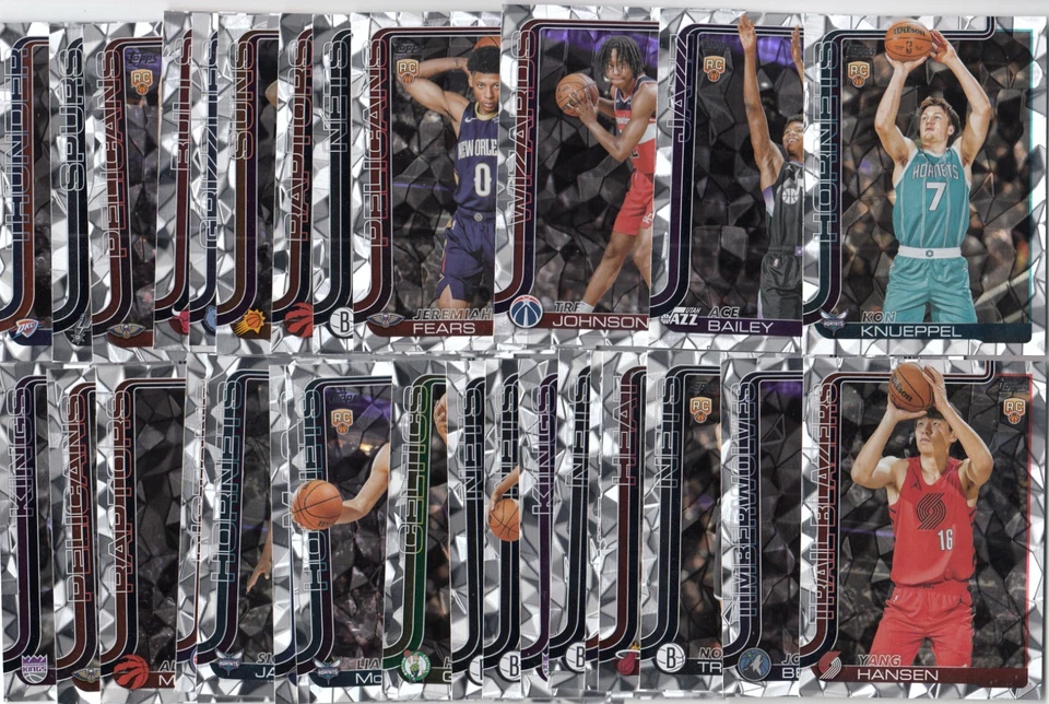 Lote de (180) Diferentes 2025 Topps Baloncesto DIAMANTE Cracked Ice Cooper Flagg Foto 2 de 2
