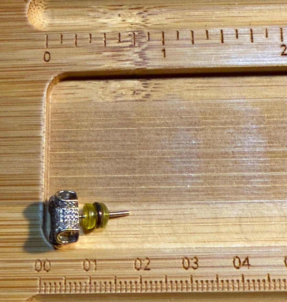 14k Solid Gold Classy Stud Earrings Diamonds .50c… - image 7