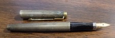 Vintage Parker 75 Cisele Sterling Silver Fountain Pen Flat Top 14K XF Nib USA