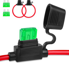 Inline Fuse Holder 12V 2 Pack, Extended Version 12 AWG Waterproof Blade Fuse Hol