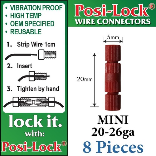 POSI-LOCK MINI 20-26 GUAGE WIRE CONNECTORS, REUSABLE, NO CRIMPING - 8 ...