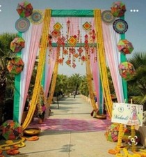 Lot Of Pcs Indian Vintage Cotton Sun Shade Wedding Decorative Parasol Umbrella