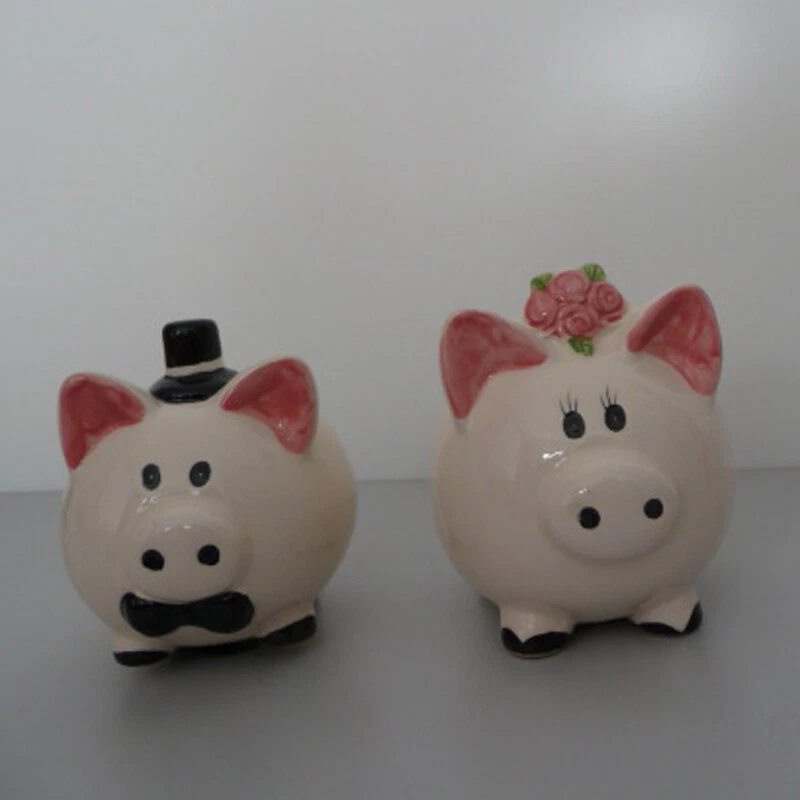 Sparschwein Wutz Spardose Schwein Flitterwochen Hochzeit Braut Bräutigam - Bild 4 von 4