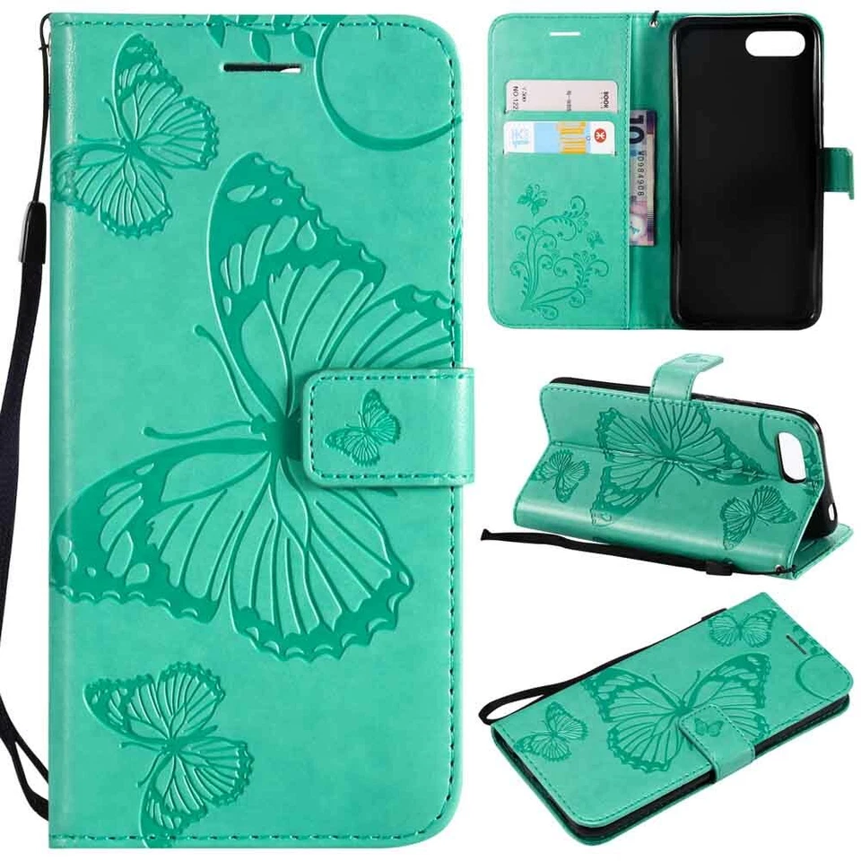 Funda de cuero tipo billetera a prueba de polvo para Huawei Honor 9 10 Lite 8X View 20 Foto 2 de 4