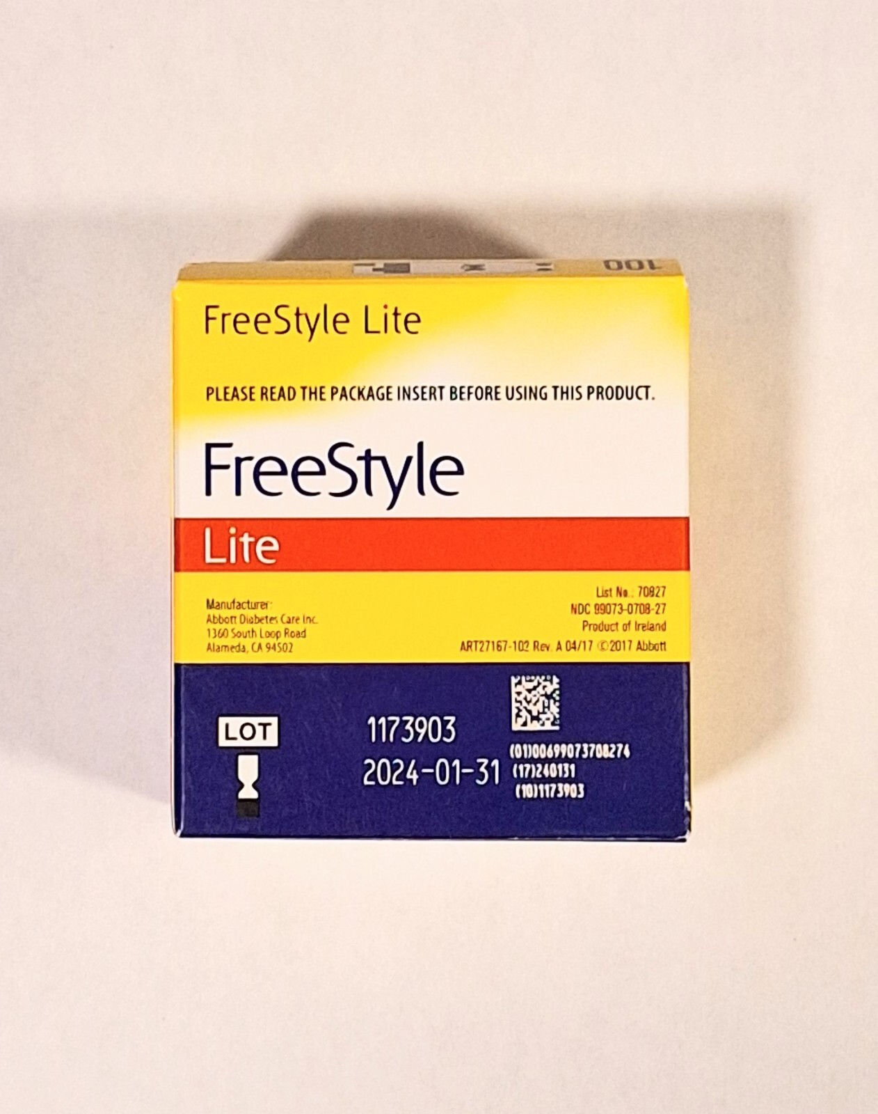 *Expired* Freestyle Lite Blood Glucose Test Strips 100 Count