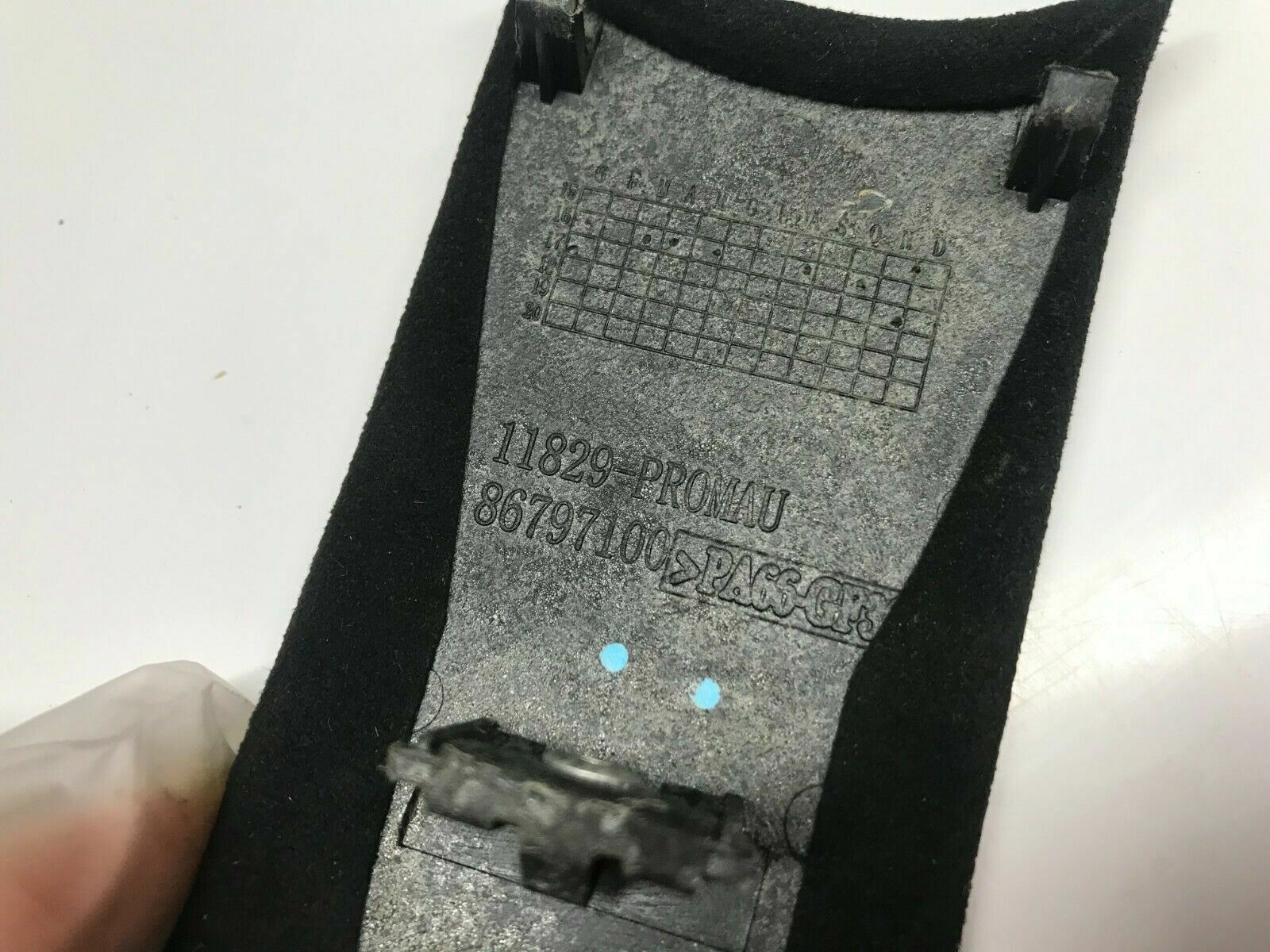 FERRARI 488 FRONT CONSOLE TUNNEL INSERT INTERIOR TRIM ALCANTARA OEM 86797100