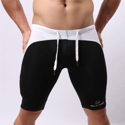 3Pack Multifunctional Soft Nylon Knee Ength Tights Trunks Men's Beach Wear