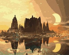 Ideyka Painting by Numbers kit Golden city KHO2853