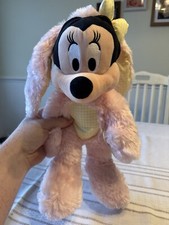 Disney Store Minnie Mouse Plush Toy Stuffed Animal Easter Bunny w/ Tags