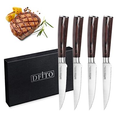 Victorinox Swiss Serrated knife set | Classic 4-Piece Steak | 4½'' Spear Point&