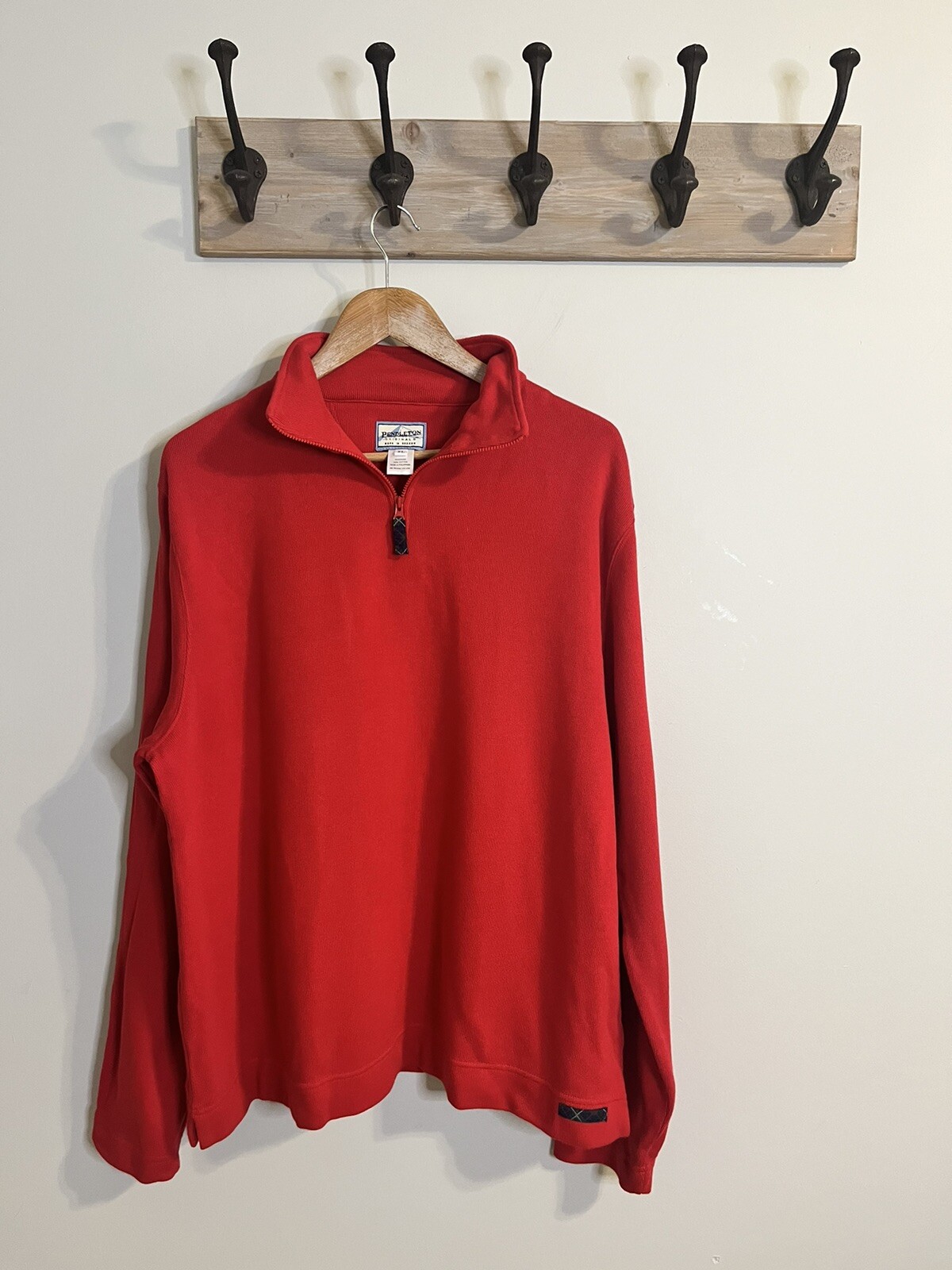 Pendleton 1/4 Zip Pullover Ribbed Sweater Jacket … - image 1