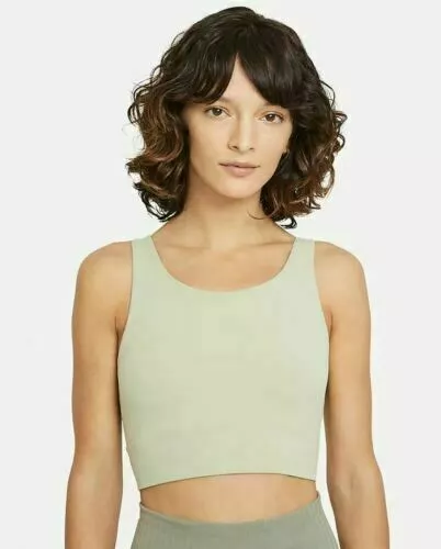 Nike Yoga Luxe Women's Infinalon Crop Top Size L CV0576-369 Spring