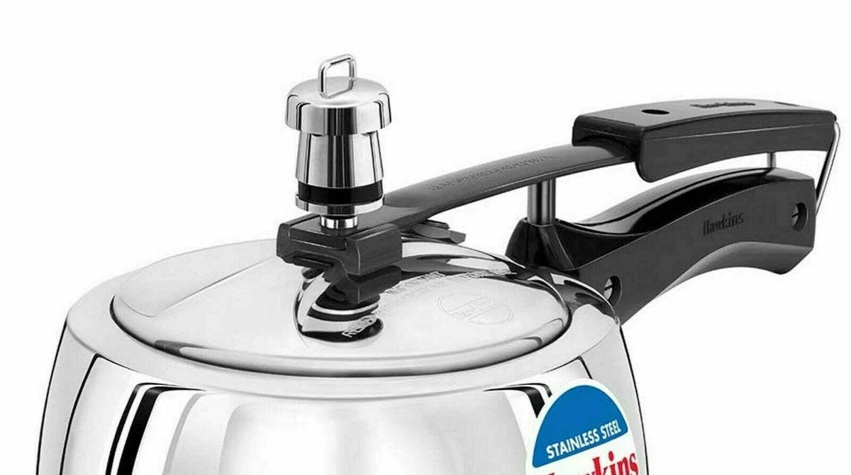 Hawkins Contura Stainless Steel Pressure Cooker for Induction, GAS and Electric Stoves (1.5 liter), Silver (SSC15)