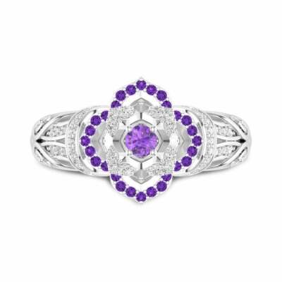 Beautiful Enchanted Disney Purple Majestic Jack Sally Wedding Ring 925  Silver