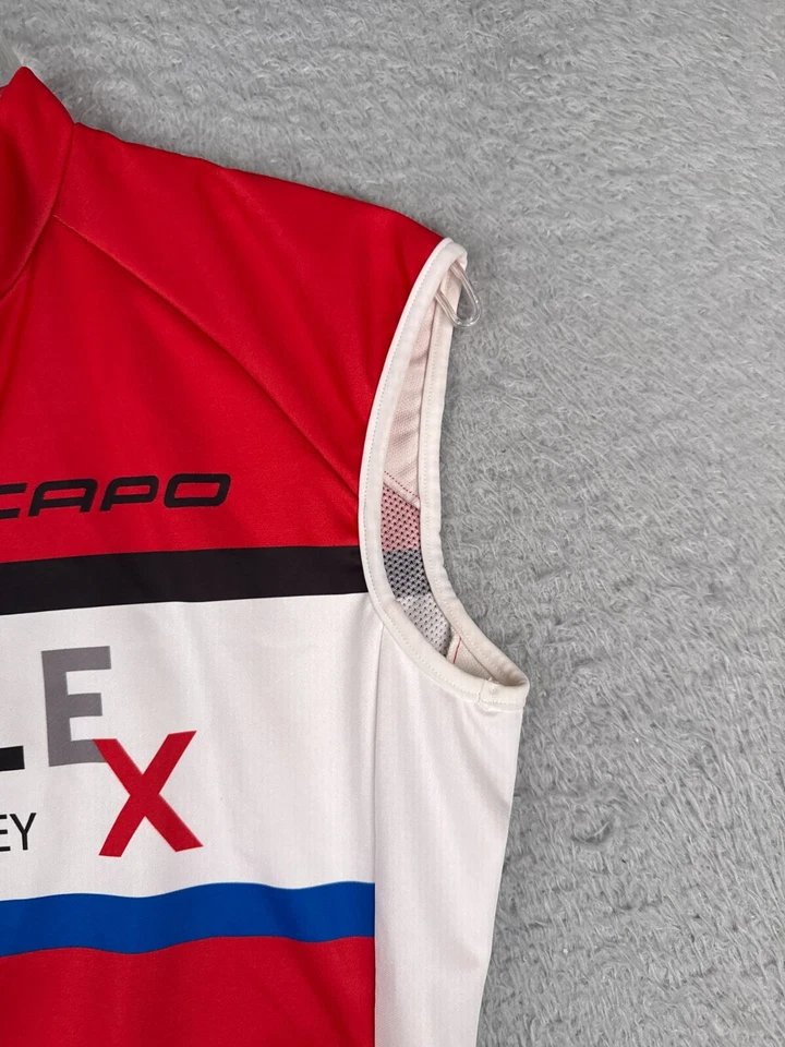 Мужская велосипедная майка Capo маленький красный белый бак на молнии Cycle X Napa Valley Poly - Изображение 2 из 4