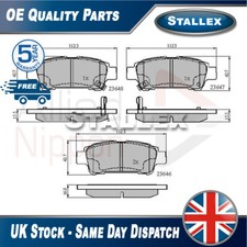 Adatto per Toyota Previa Estima Yaris Verso Avensis Set pastiglie freno stallex posteriore