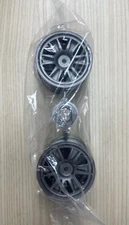 USA SELLER - Tamiya Dark Gray 12 Spoke 26mm + 2mm Offset Touring Car Wheels (x4)