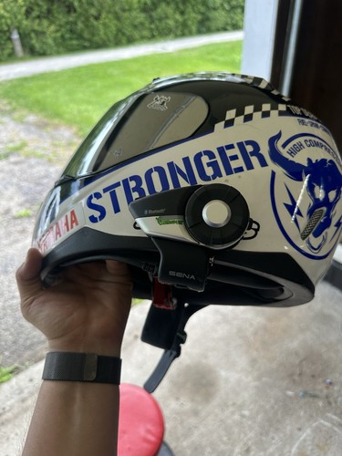 Street bike Helmet W/ Sena 20S Headset - Picture 5 of 6