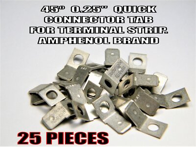 QUICK CONNECT TERMINAL STRIP HRDW, 45º, 0.25'', TYPE A8, 25 PIECES, GREAT CONNECT