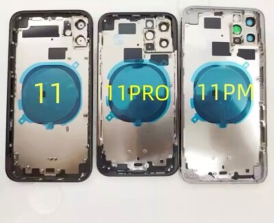 Back Housing For iPhone 11 11Pro 11proMax Back Glass with Middle Frame