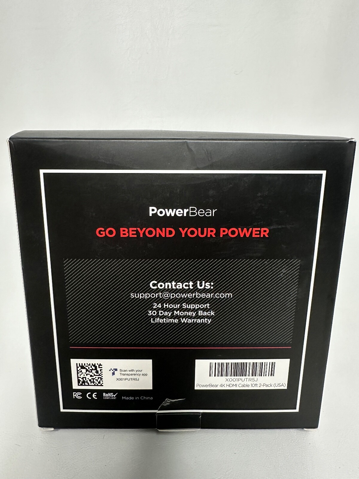 PowerBear 10ft 4K UHD HDMI 2.0 Cable with Nylon Braid & Gold Plated Connectors-image