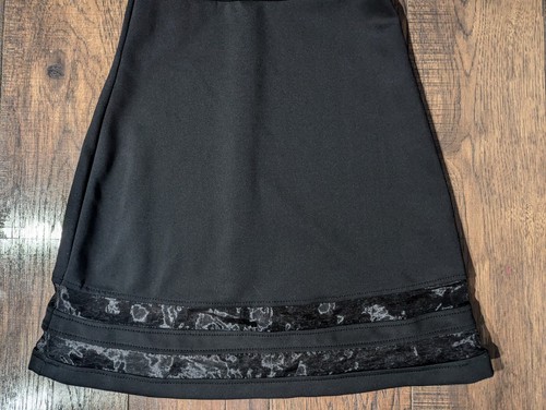 Calvin Klein Fit & Flare Kleid Damen Gr. 2 schwarz transparente Streifen einzigartig klassisch - Bild 6 von 12