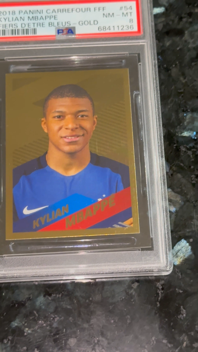 🔥 2018 Kylian Mbappe PANINI D'ETRE BLEUS-GOLD CHROME ROOKIE! #54