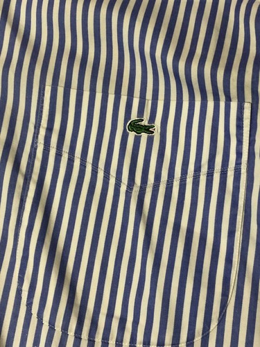 Lacoste Hemd Herren Streifen Baumwolle Krokodil Outdoor Preppy - Bild 6 von 17
