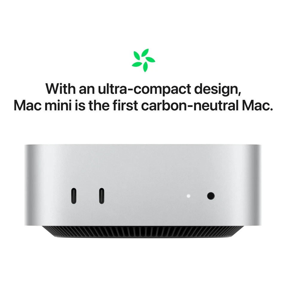 2024 Apple Mac mini M4 Chip 16GB RAM 256GB SSD Silver MU9D3LL/A - Image 4 of 4