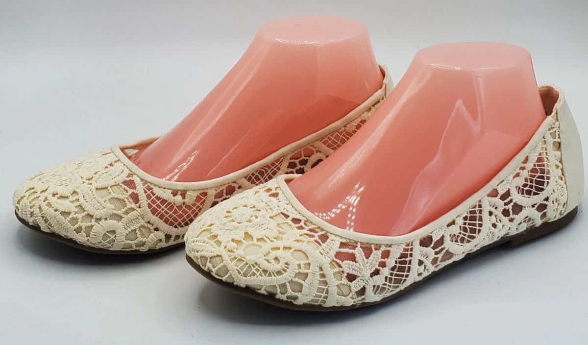 Jellypop white lace flats sale