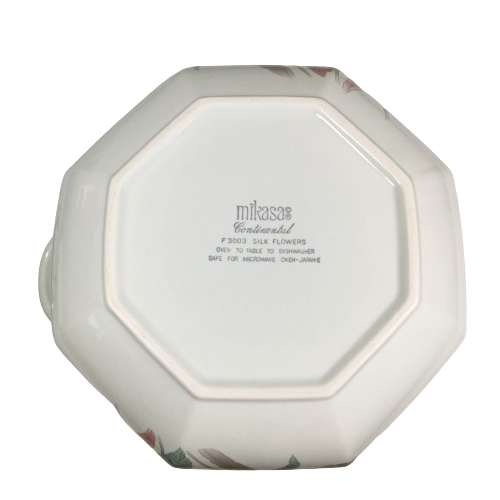 Vintage Mikasa Continental SILK FLOWERS Tureen with Lid F3003 No Ladle