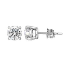 1.50 Ct White Diamond Solitaire Studs Great Shine  Luster VIDEO